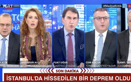 Zəlzələyə canlı yayımda yaxalandılar 