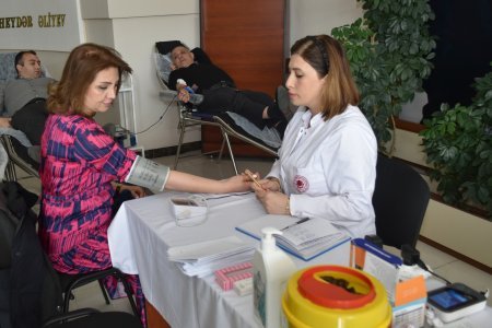 Yasamalda qanvermə aksiyası keçirildi - Fotolar